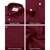 image:imageAlimens amp Gentle Mens Oxford Shirt Stretch Long Sleeve Button Down ShirtsBurgundy