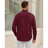 image:imageAlimens amp Gentle Mens Oxford Shirt Stretch Long Sleeve Button Down ShirtsBurgundy