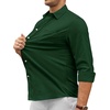 image:imageAlimens amp Gentle Mens Oxford Shirt Stretch Long Sleeve Button Down ShirtsDark Green