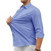 image:imageAlimens amp Gentle Mens Oxford Shirt Stretch Long Sleeve Button Down ShirtsDenim Blue