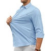 image:imageAlimens amp Gentle Mens Oxford Shirt Stretch Long Sleeve Button Down ShirtsLight Blue