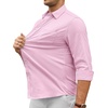 image:imageAlimens amp Gentle Mens Oxford Shirt Stretch Long Sleeve Button Down ShirtsLight Pink