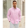 image:imageAlimens amp Gentle Mens Oxford Shirt Stretch Long Sleeve Button Down ShirtsLight Pink