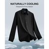 image:imageAlimens amp Gentle Mens Premium Dress Shirts  Mulberry Silk Modal Performance Wrinkle Free Button Down ShirtBlack