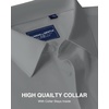 image:imageAlimens amp Gentle Mens Premium Dress Shirts  Mulberry Silk Modal Performance Wrinkle Free Button Down ShirtLight Grey