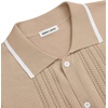 image:imageAlimens amp Gentle Mens Shirts Casual Button Down Shirts Beach Vintage Knit Short Sleeve Polo Shirt for Men07khaki