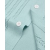 image:imageAlimens amp Gentle Mens Shirts Casual Button Down Shirts Beach Vintage Knit Short Sleeve Polo Shirt for Men09light Green