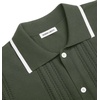 image:imageAlimens amp Gentle Mens Shirts Casual Button Down Shirts Beach Vintage Knit Short Sleeve Polo Shirt for Men11army Green