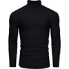 image:imageAlimens amp Gentle Mens Turtleneck Sweater Slim Fit Cable Knitted Casual Pullover Lightweight Ribbed Long Sleeve SweatersBlack
