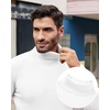 image:imageAlimens amp Gentle Mens Turtleneck Sweater Slim Fit Cable Knitted Casual Pullover Lightweight Ribbed Long Sleeve SweatersWhite