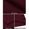 image:imageAlimens amp Gentle Mens Turtleneck Sweater Slim Fit Cable Knitted Casual Pullover Lightweight Ribbed Long Sleeve SweatersWine Red
