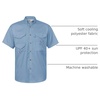 image:imageAlimens amp Gentle Short Sleeve Fishing Shirt Wicking Fabric Sun Protection Casual Button Down ShirtsBlue