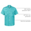 image:imageAlimens amp Gentle Short Sleeve Fishing Shirt Wicking Fabric Sun Protection Casual Button Down ShirtsBlue Green
