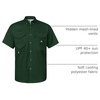 image:imageAlimens amp Gentle Short Sleeve Fishing Shirt Wicking Fabric Sun Protection Casual Button Down ShirtsDark Green