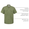 image:imageAlimens amp Gentle Short Sleeve Fishing Shirt Wicking Fabric Sun Protection Casual Button Down ShirtsGrass Green