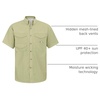 image:imageAlimens amp Gentle Short Sleeve Fishing Shirt Wicking Fabric Sun Protection Casual Button Down ShirtsKhaki Yellow