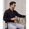 image:imageMens Dress Shirt Long Sleeve Wrinkle Free Button Down Shirt Business CasualBlack