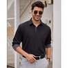 image:imageMens Dress Shirt Long Sleeve Wrinkle Free Button Down Shirt Business CasualBlack