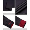 image:imageMens Dress Shirt Long Sleeve Wrinkle Free Button Down Shirt Business CasualBlack Red