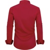 image:imageMens Dress Shirt Long Sleeve Wrinkle Free Button Down Shirt Business CasualBright Red