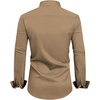 image:imageMens Dress Shirt Long Sleeve Wrinkle Free Button Down Shirt Business CasualCamel