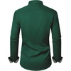 image:imageMens Dress Shirt Long Sleeve Wrinkle Free Button Down Shirt Business CasualGreen