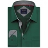 image:imageMens Dress Shirt Long Sleeve Wrinkle Free Button Down Shirt Business CasualGreen