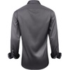 image:imageMens Dress Shirt Long Sleeve Wrinkle Free Button Down Shirt Business CasualGrey Black