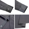 image:imageMens Dress Shirt Long Sleeve Wrinkle Free Button Down Shirt Business CasualGrey Black