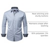 image:imageMens Dress Shirt Long Sleeve Wrinkle Free Button Down Shirt Business CasualLight Blue