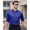 image:imageMens Dress Shirt Long Sleeve Wrinkle Free Button Down Shirt Business CasualRoyal Blue