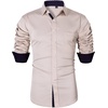 image:imageMens Dress Shirt Long Sleeve Wrinkle Free Button Down Shirt Business CasualTan