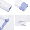 image:imageMens Dress Shirt Long Sleeve Wrinkle Free Button Down Shirt Business CasualWhite Blue