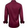 image:imageMens Dress Shirt Long Sleeve Wrinkle Free Button Down Shirt Business CasualWine Red