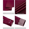 image:imageMens Dress Shirt Long Sleeve Wrinkle Free Button Down Shirt Business CasualWine Red