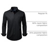 image:imageMens Dress Shirt Long Sleeve Wrinkle Free Stretch Button Down ShirtBlack