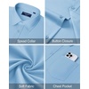 image:imageMens Dress Shirt Long Sleeve Wrinkle Free Stretch Button Down ShirtBlue
