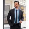 image:imageMens Dress Shirt Long Sleeve Wrinkle Free Stretch Button Down ShirtBlue