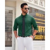 image:imageMens Dress Shirt Long Sleeve Wrinkle Free Stretch Button Down ShirtGreen