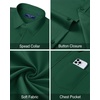 image:imageMens Dress Shirt Long Sleeve Wrinkle Free Stretch Button Down ShirtGreen