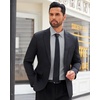 image:imageMens Dress Shirt Long Sleeve Wrinkle Free Stretch Button Down ShirtGrey