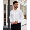 image:imageMens Dress Shirt Long Sleeve Wrinkle Free Stretch Button Down ShirtWhite