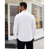image:imageMens Dress Shirt Long Sleeve Wrinkle Free Stretch Button Down ShirtWhite