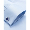 image:imageMens Dress Shirts French Cuff Regular Fit Formal Tuxedo Cufflinks ShirtTwilled Blue