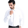 image:imageMens Dress Shirts French Cuff Regular Fit Formal Tuxedo Cufflinks ShirtWhite