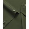 image:imageMens Dress Shirts Stretch Long Sleeve Wrinkle Free Work Button Down ShirtArmy Green