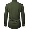 image:imageMens Dress Shirts Stretch Long Sleeve Wrinkle Free Work Button Down ShirtArmy Green