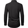 image:imageMens Dress Shirts Stretch Long Sleeve Wrinkle Free Work Button Down ShirtBlack