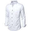 image:imageMens Dress Shirts Stretch Long Sleeve Wrinkle Free Work Button Down ShirtWhite Black