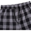 image:imageMens Flannel Pajama Pants Plaid Heavyweight Cotton PJs Bottoms SleepwearGrey Black